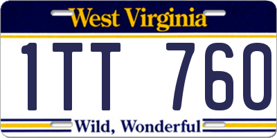 WV license plate 1TT760