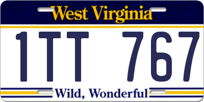 WV license plate 1TT767