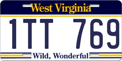 WV license plate 1TT769