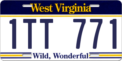 WV license plate 1TT771