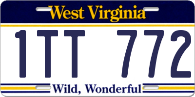 WV license plate 1TT772