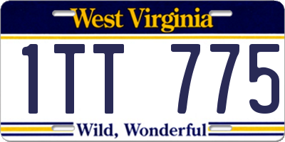 WV license plate 1TT775