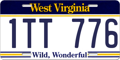 WV license plate 1TT776