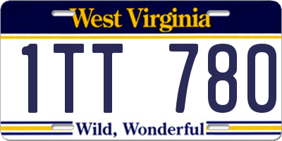 WV license plate 1TT780