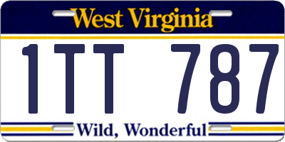 WV license plate 1TT787