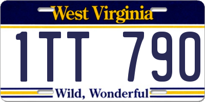 WV license plate 1TT790