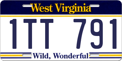 WV license plate 1TT791