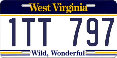 WV license plate 1TT797