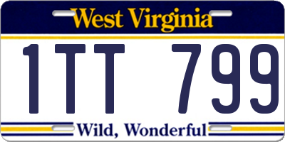 WV license plate 1TT799