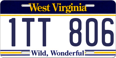 WV license plate 1TT806