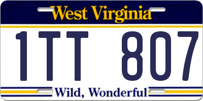 WV license plate 1TT807