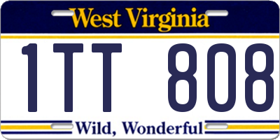 WV license plate 1TT808