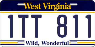 WV license plate 1TT811