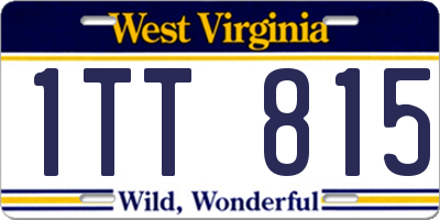 WV license plate 1TT815