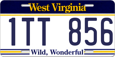 WV license plate 1TT856