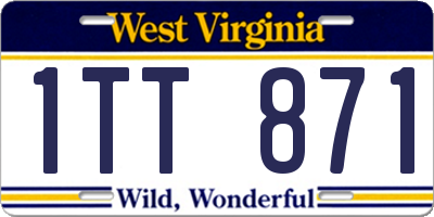 WV license plate 1TT871