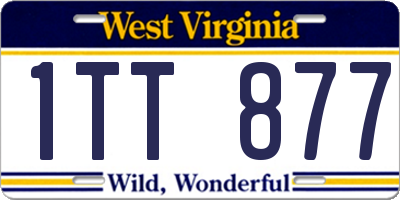 WV license plate 1TT877