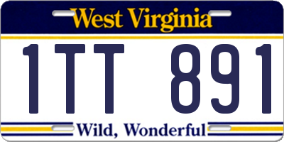 WV license plate 1TT891