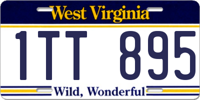 WV license plate 1TT895