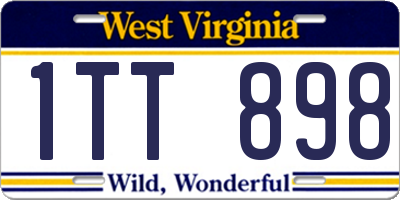 WV license plate 1TT898