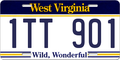 WV license plate 1TT901