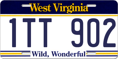 WV license plate 1TT902