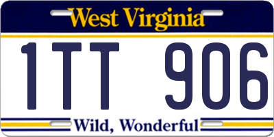 WV license plate 1TT906