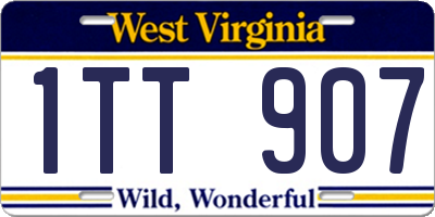 WV license plate 1TT907