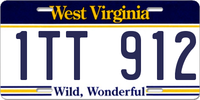 WV license plate 1TT912