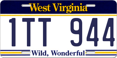 WV license plate 1TT944