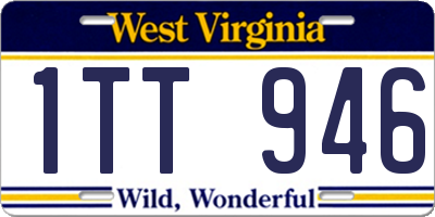 WV license plate 1TT946