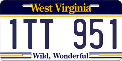 WV license plate 1TT951