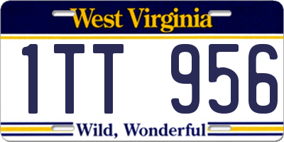 WV license plate 1TT956