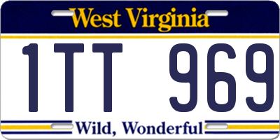 WV license plate 1TT969