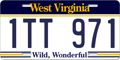 WV license plate 1TT971