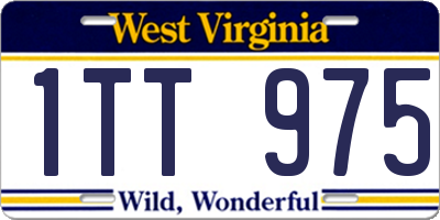 WV license plate 1TT975