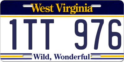 WV license plate 1TT976