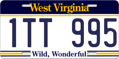 WV license plate 1TT995