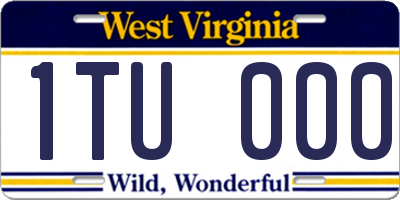 WV license plate 1TU000