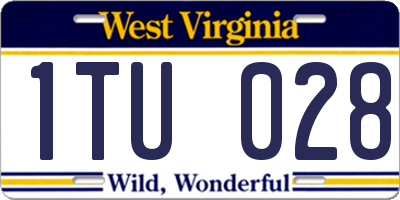 WV license plate 1TU028