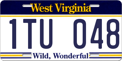 WV license plate 1TU048