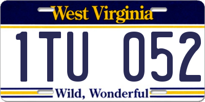WV license plate 1TU052