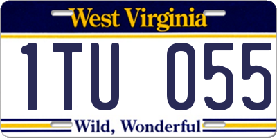 WV license plate 1TU055
