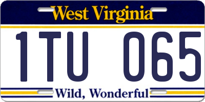 WV license plate 1TU065