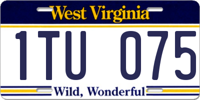 WV license plate 1TU075