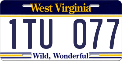 WV license plate 1TU077