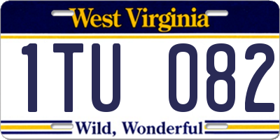 WV license plate 1TU082