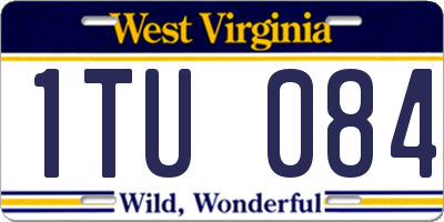 WV license plate 1TU084