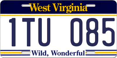 WV license plate 1TU085