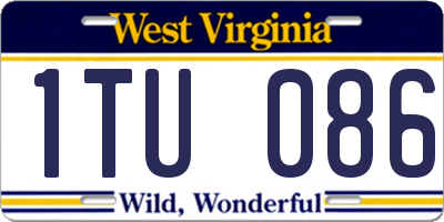 WV license plate 1TU086